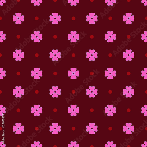 Flowers geometric seamless pattern 14.11