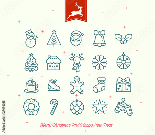 Merry Christmas icon collection
