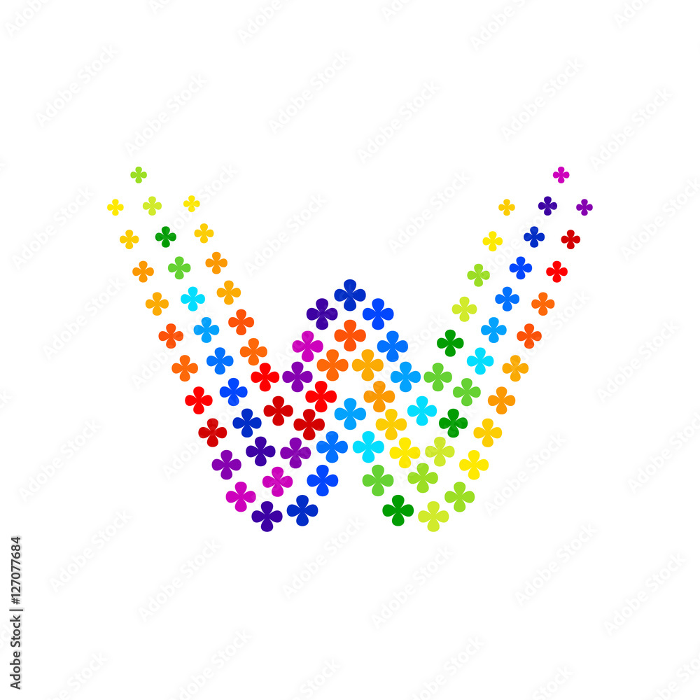 Letter W logo,Flower Colorful, beauty and fashion logo Letter W logo,Flower Colorful, beauty and fashion logo