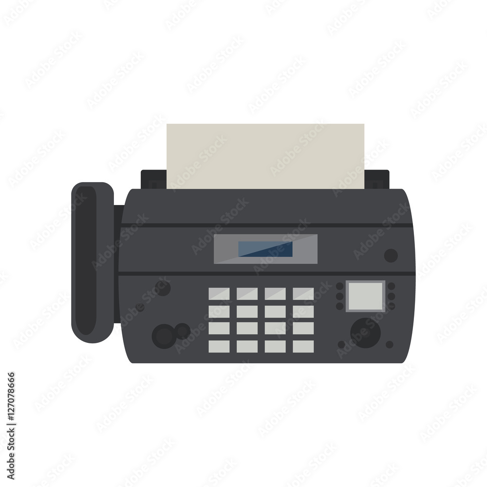 Fax machine vector Fax machine vector