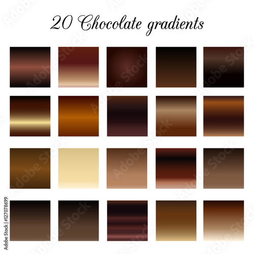 Brown Tone Color Shade Background, chocolate gradient swatches