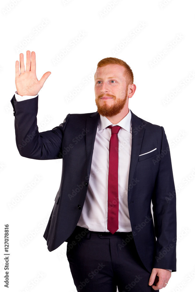 Executive redhead greeting Executive redhead greeting