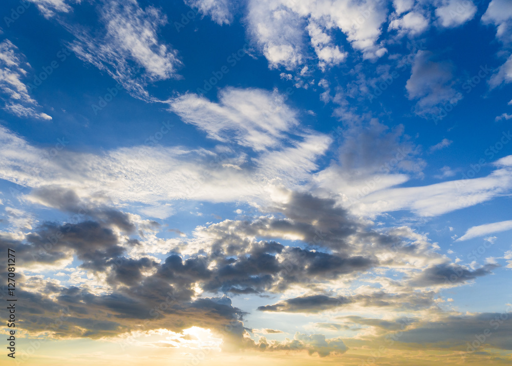 Fototapeta premium Colorful sky and sunrise.