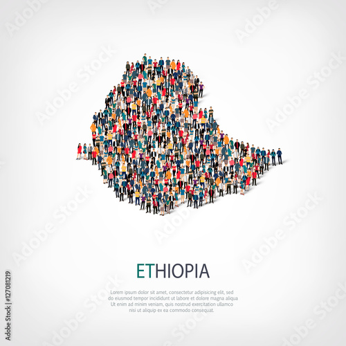 people map country Ethiopia vector