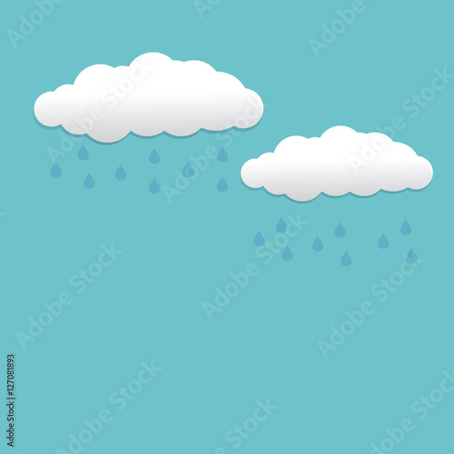 Vector cloud and rain