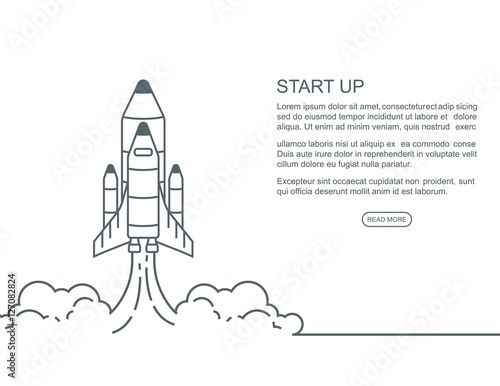 Start up concept design, vector