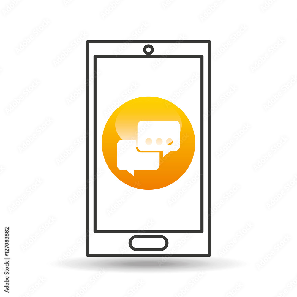 device mobile icon bubble speech social media graphic vector illustration eps 10 device mobile icon bubble speech social media graphic vector illustration eps 10
