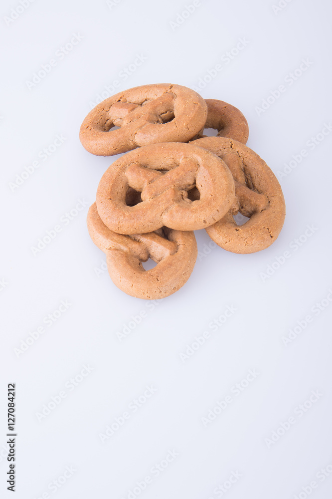 Cookie or Biscuit pretzel on a background. Cookie or Biscuit pretzel on a background.