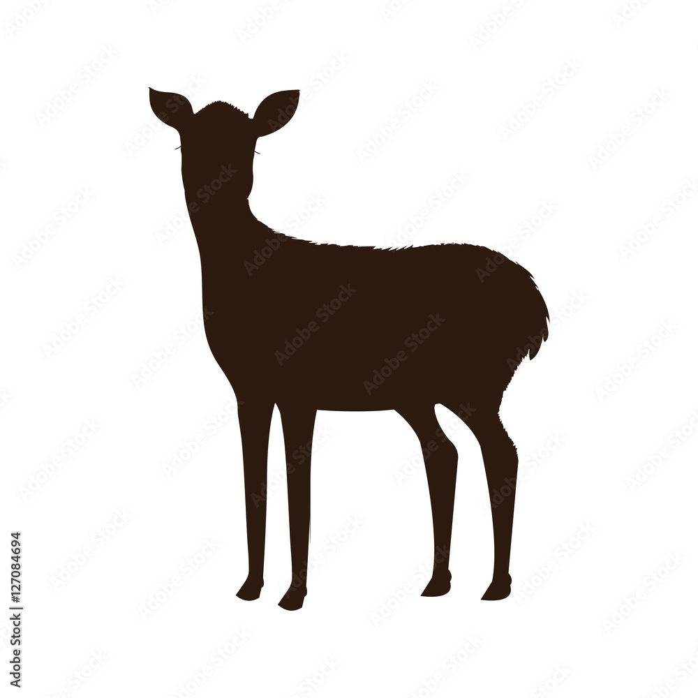 Naklejka premium reindeer animal isolated icon vector illustration design