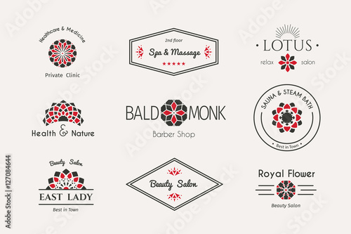 Vector asian logo templates