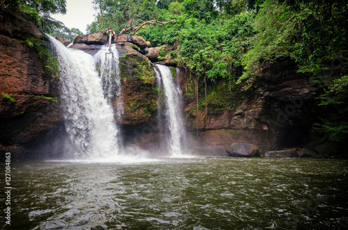 Heo Suwat waterfall in Khao Yai National Park Thailand