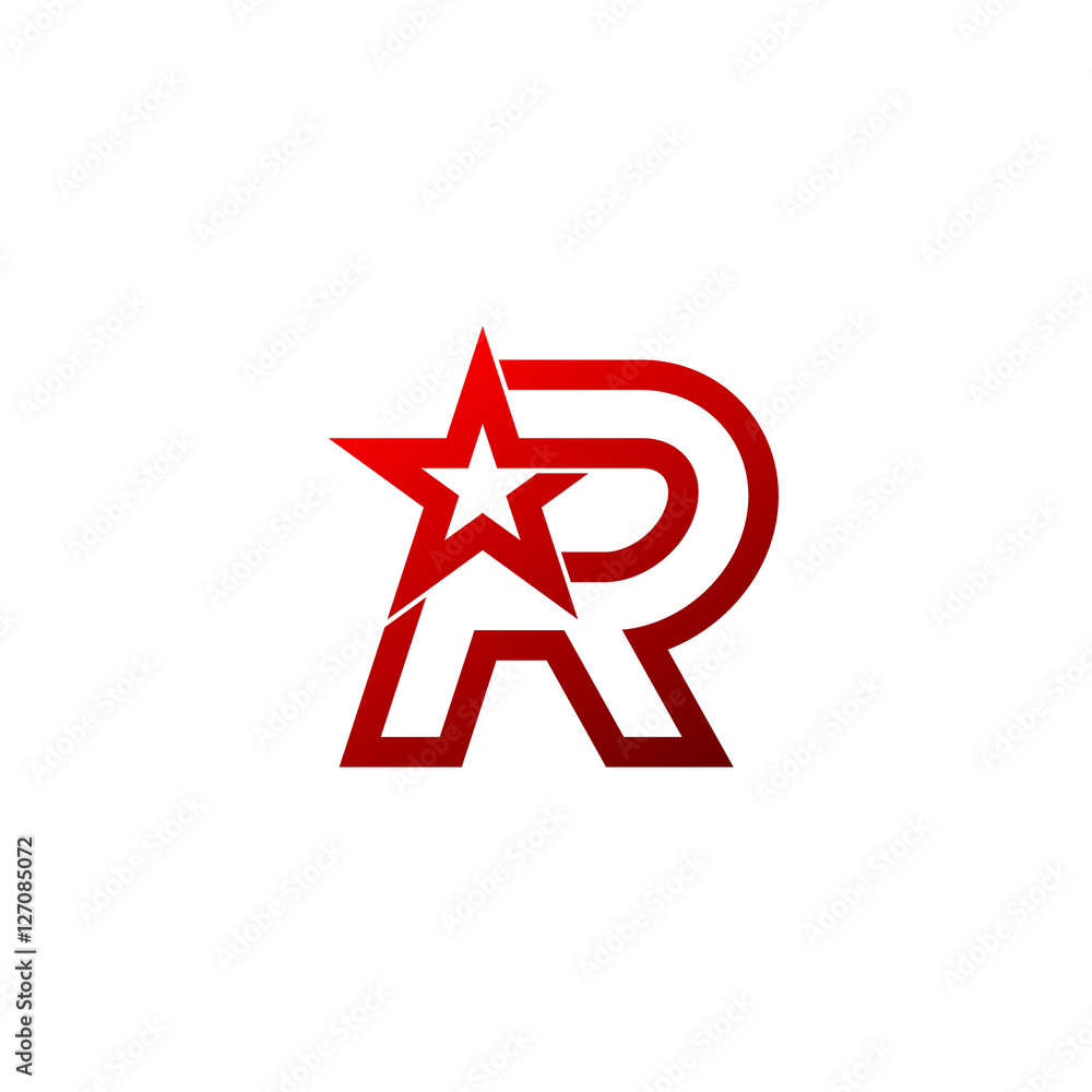 Letter R logo,Red star sign Branding Identity Corporate unusual logo design template Letter R logo,Red star sign Branding Identity Corporate unusual logo design template