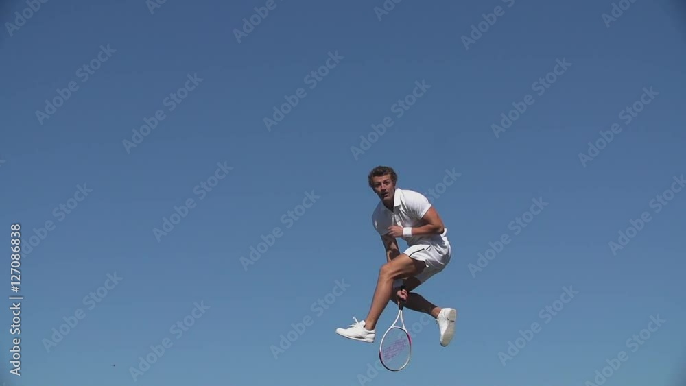 Tennis Volley Mid Air Between Legs Tennis Volley Mid Air Between Legs