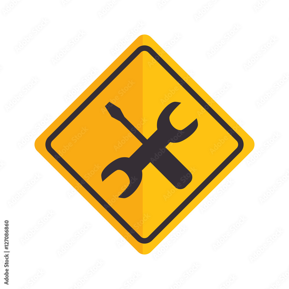 under construction classic signal vector illustration design under construction classic signal vector illustration design