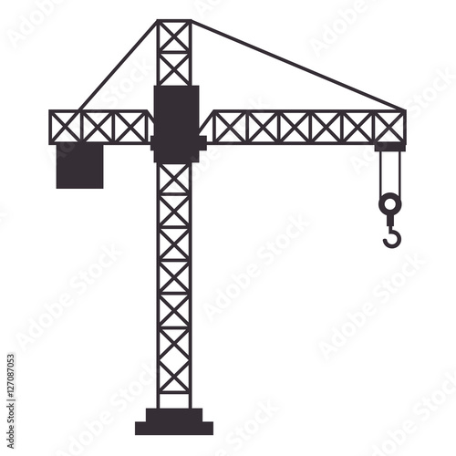 crane conatruction isolated icon vector illustration design