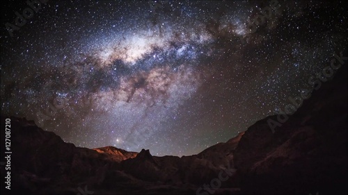 star trails in Atacama desert Chile