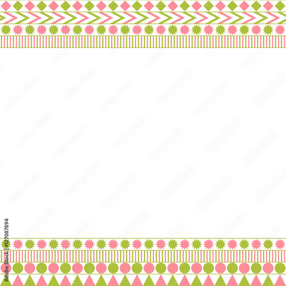 Bright ethnic frame. Vector illustration.