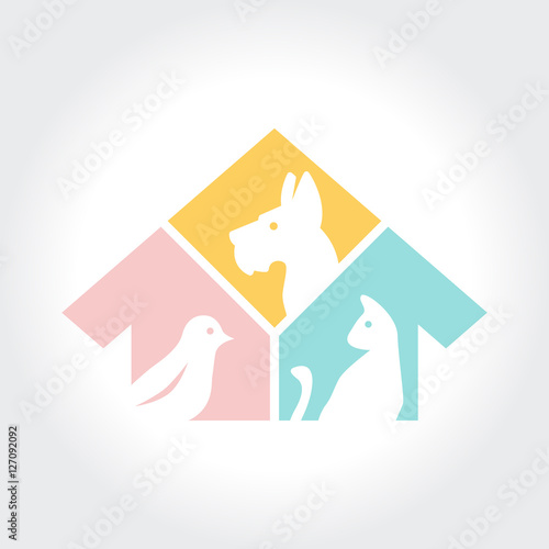 Pet shop logo design, veterinary clinics and homeless animals shelters