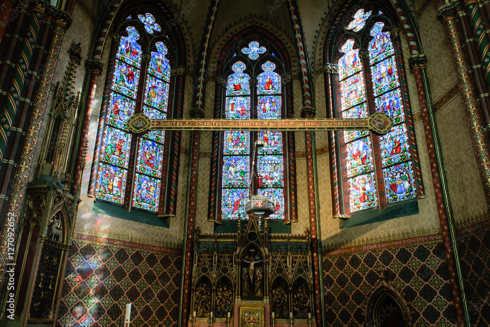 Brugges Church of Our Lady church windows and altar