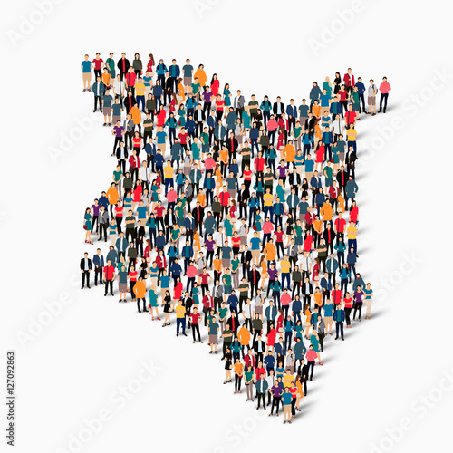people map country Kenya vector