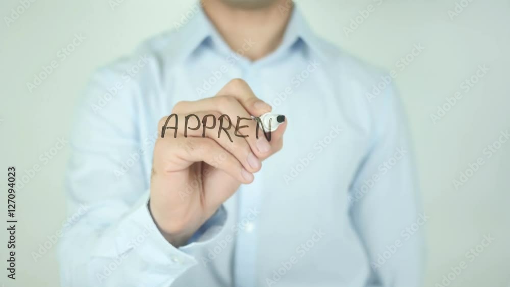 Apprentice , Man Writing on Screen Apprentice , Man Writing on Screen