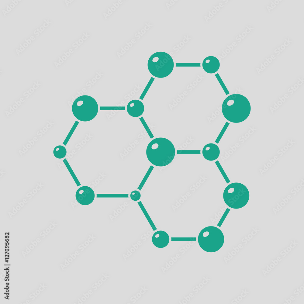 Icon of chemistry hexa connection of atoms Icon of chemistry hexa connection of atoms