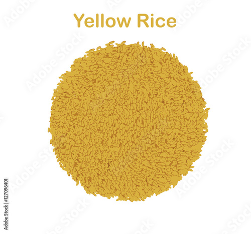 Paella yellow rice isolated