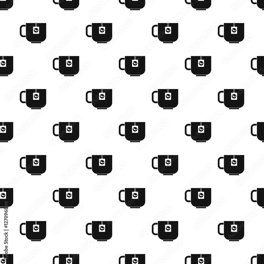 Cup of tea pattern. Simple illustration of cup of tea vector pattern for web Cup of tea pattern. Simple illustration of cup of tea vector pattern for web