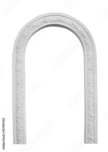 Valokuvatapetti beautiful architectural arch isolated on white background