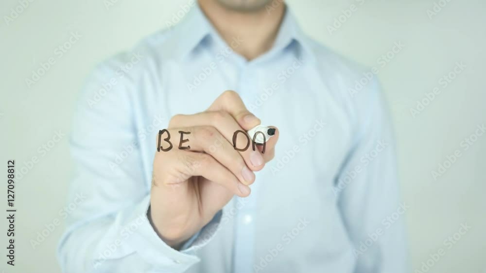Be Daring, Man Writing on Screen Be Daring, Man Writing on Screen