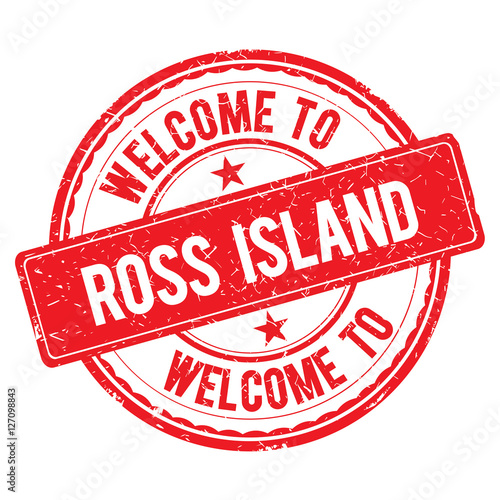 Welcome to ROSS ISLAND Stamp. photo