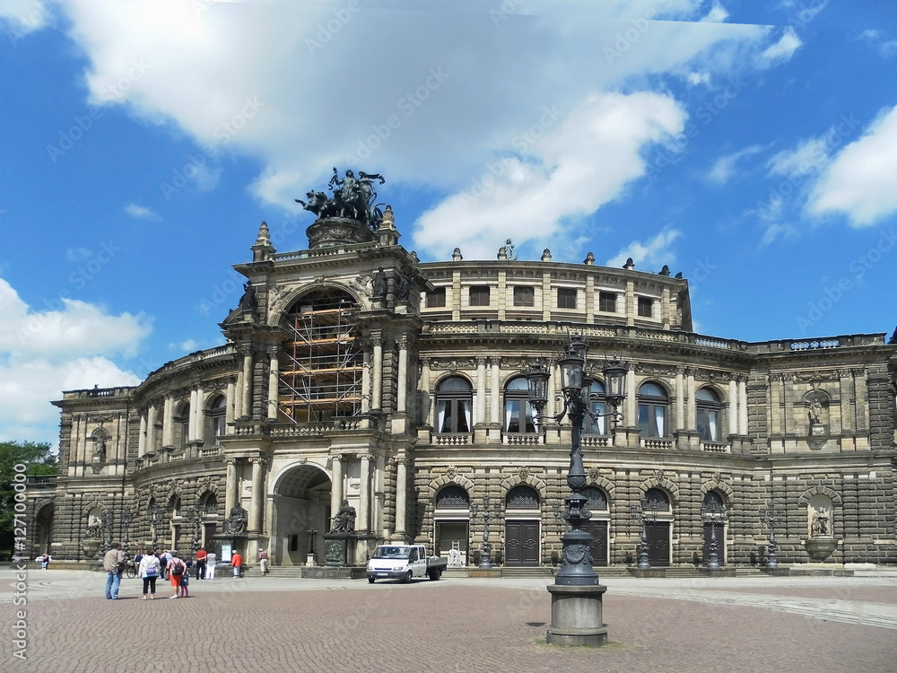 The opera house . Dresden,Saxony,Germany.