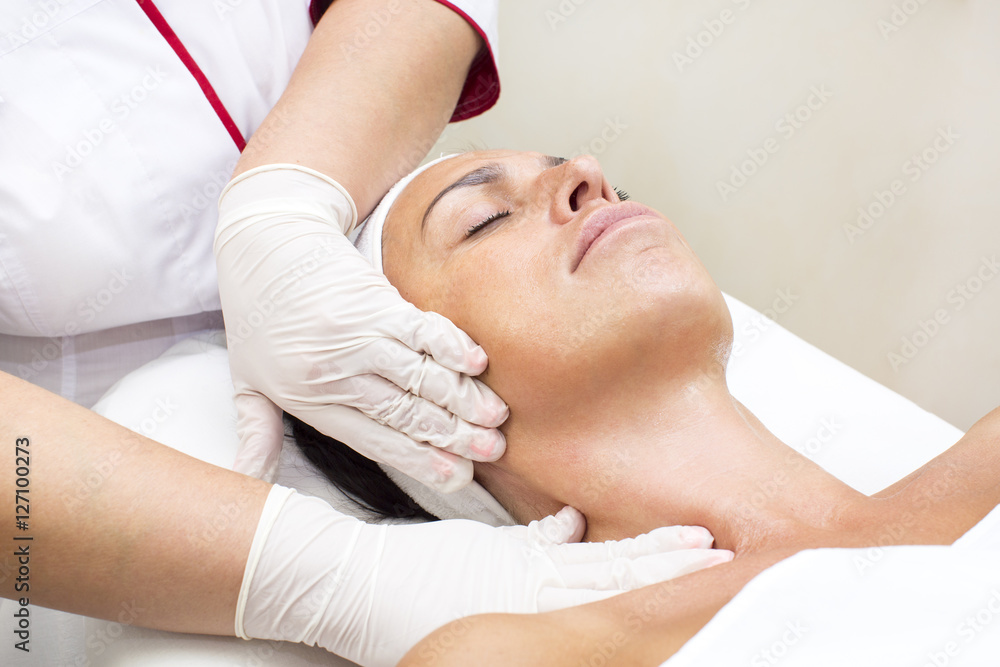 Process of massage and facials in beauty salon Process of massage and facials in beauty salon