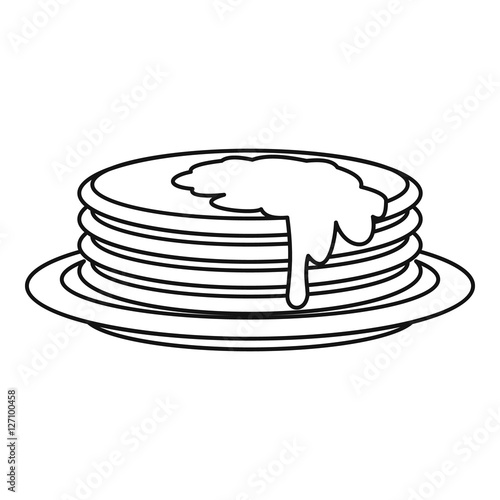 Pancakes icon. Outline illustration of pancakes vector icon for web