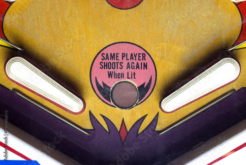 Flippers of a pinball table photo