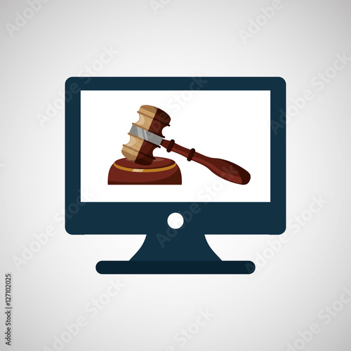business finacial, judge gavel icon design vector illustration eps 10