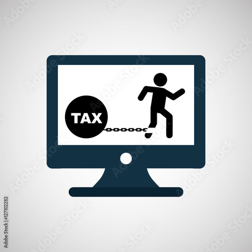 business financial burden taxes icon vector illustration eps 10