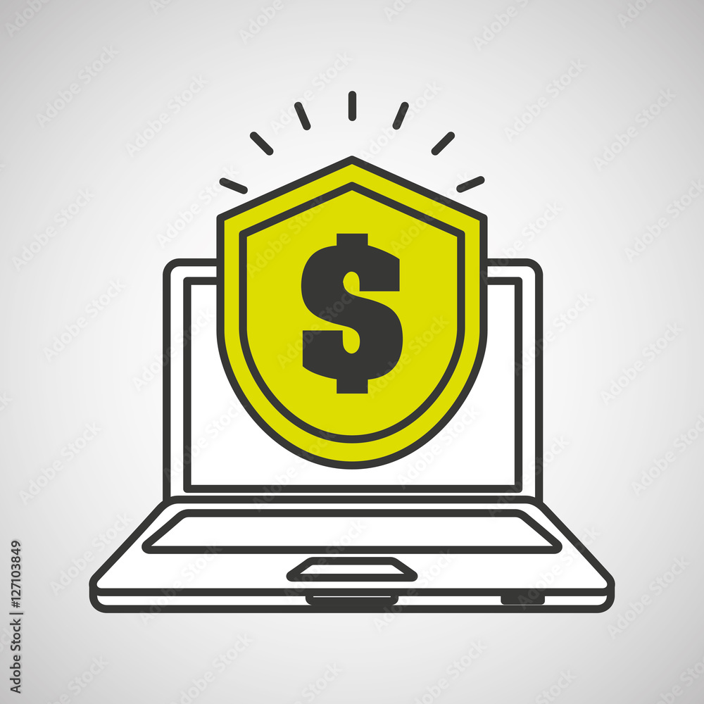 laptop money finance digital icon vector illustration eps 10 laptop money finance digital icon vector illustration eps 10