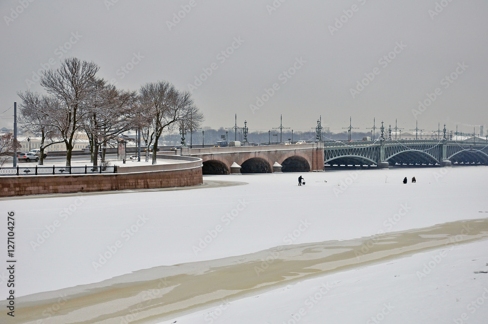 winter cityscape