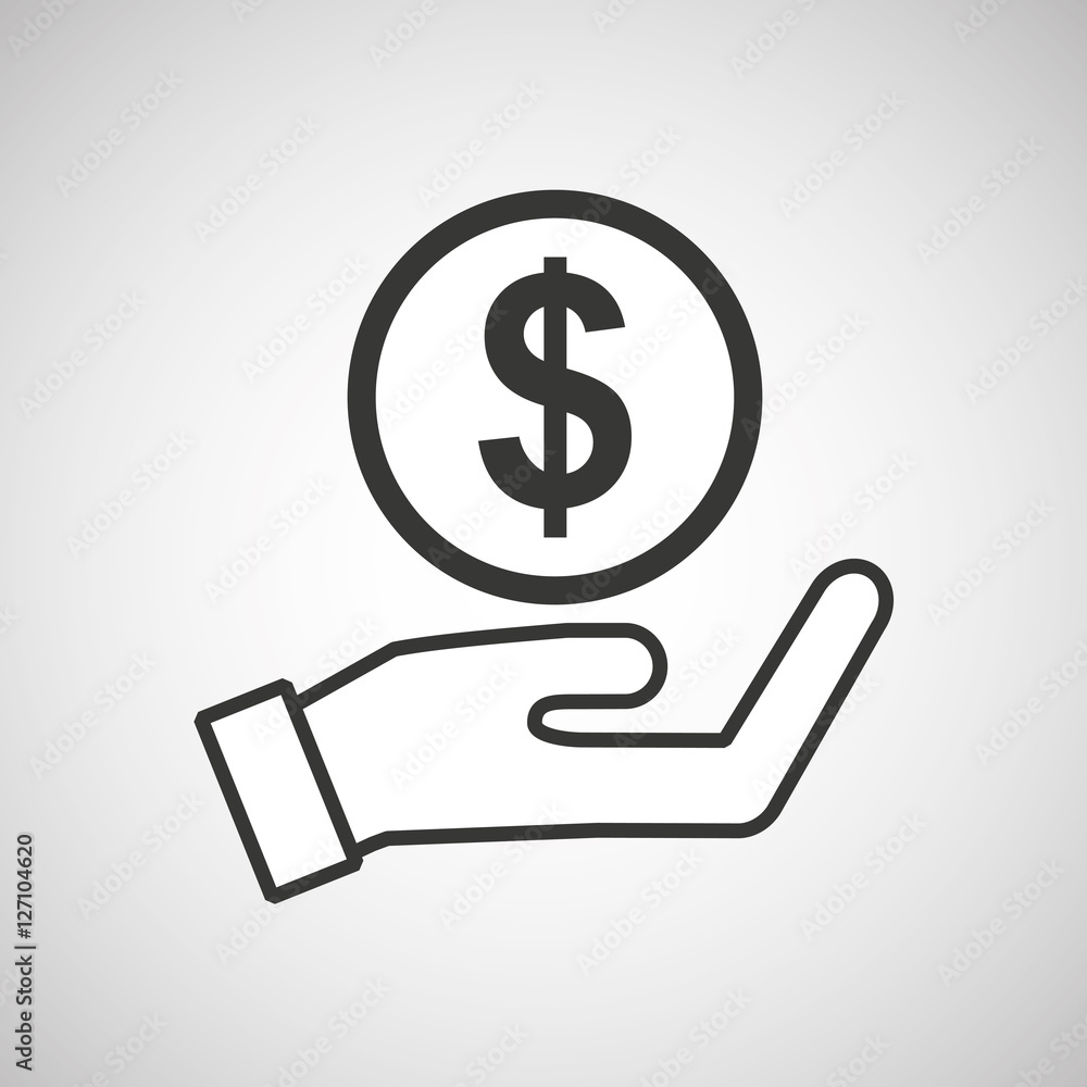hand hold currency coin dollar vector illustration eps 10 hand hold currency coin dollar vector illustration eps 10