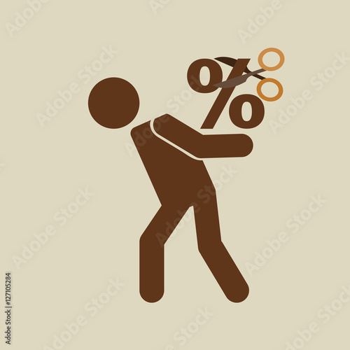crisis economy finance concept icon design vector illustration eps 10