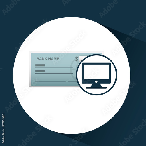 bank check template icon graphic vector illustration eps 10