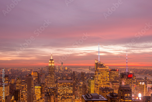 New York - DECEMBER 20  2013  View of Lower Manhattan on Decembe