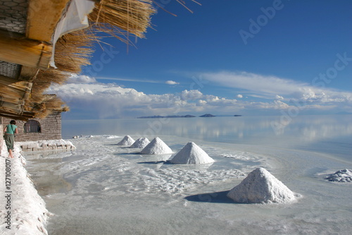 Quadro em tela hills of salt in the salt flats of salar de Uyuni Bolivia