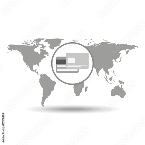 map world business credit card design vector illustration eps 10