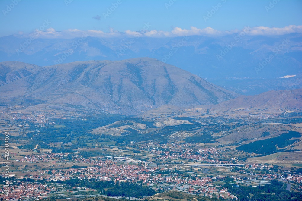view from vodno mountain, macedonia