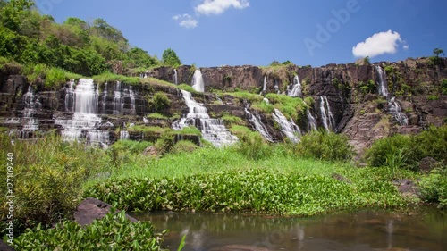 beautiful waterfall Vietnamese Pongour photo