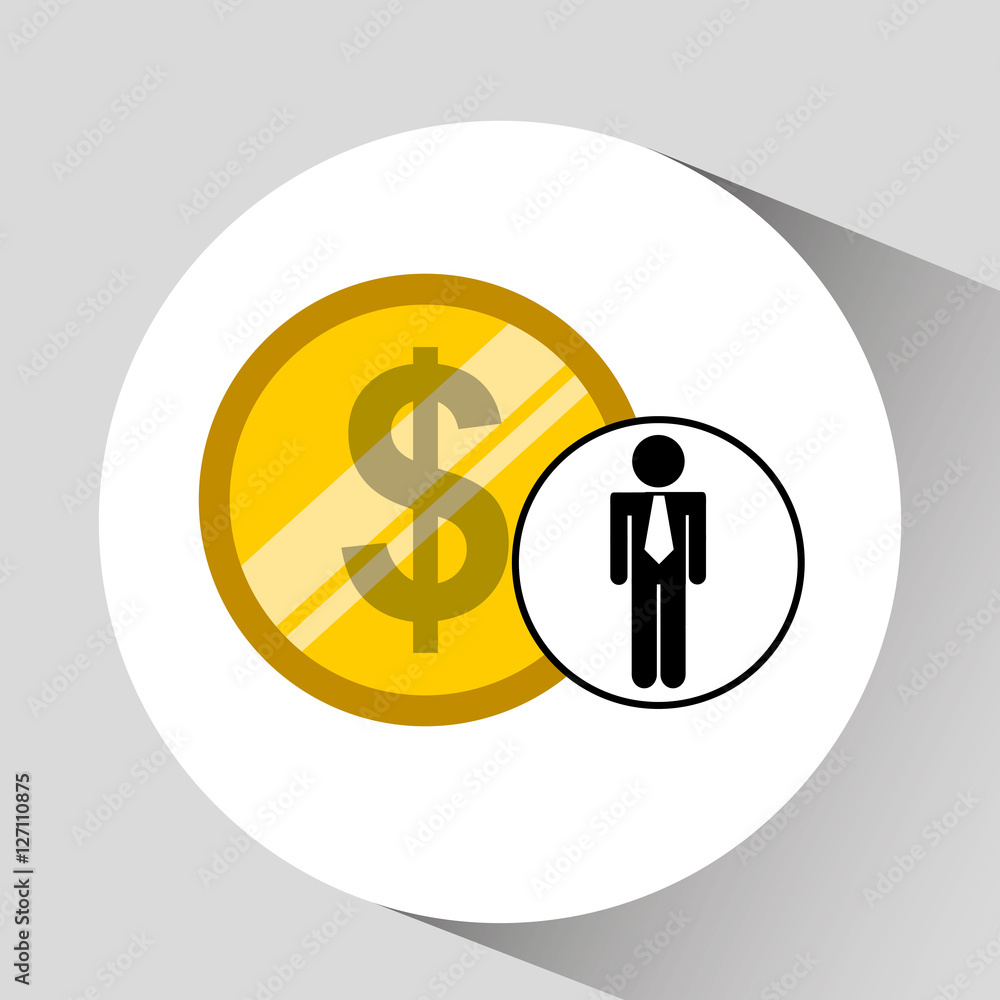 business man pile money icon vector illustration eps 10 business man pile money icon vector illustration eps 10