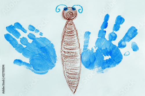 Painting of two years and six month years old child 