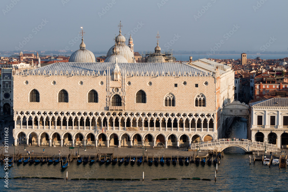 San Marco square in Venice and the famous bridge.